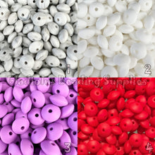 Load image into Gallery viewer, 10 Qty 12mm Lentil Beads - Spacer Beads - Silicone Beads