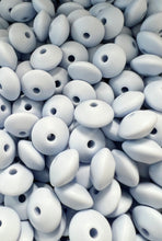 Load image into Gallery viewer, 10 Qty 12mm Lentil Beads - Spacer Beads - Silicone Beads