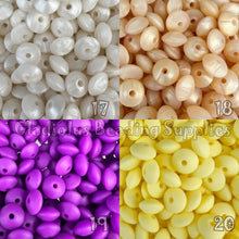 Load image into Gallery viewer, 10 Qty 12mm Lentil Beads - Spacer Beads - Silicone Beads