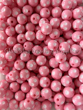 Load image into Gallery viewer, 12mm Pink Polka Acrylic Beads - Polka Beads - Bubblegum Beads - Chunky Beads