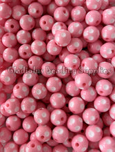 Load image into Gallery viewer, 12mm Pink Polka Acrylic Beads - Polka Beads - Bubblegum Beads - Chunky Beads