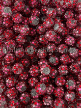 Load image into Gallery viewer, 25 Qty 12mm Pink/Red Rhinestone Acrylic Beads - Acrylic Rhinestone Beads - Bubblegum Beads