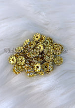 Load image into Gallery viewer, 25 Pcs 12mm - Wave Rhinestone Spacer - Round Spacers - Metal Alloy Beads