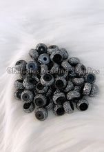 Load image into Gallery viewer, 10 Pcs 12mm - Glitter Rhinestone Spacer - Round Spacers - Metal Alloy Beads - Abacus