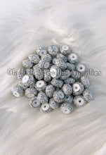 Load image into Gallery viewer, 10 Pcs 12mm - Glitter Rhinestone Spacer - Round Spacers - Metal Alloy Beads - Abacus