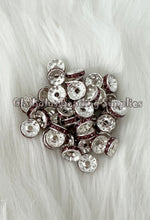 Load image into Gallery viewer, 25 Pcs 10mm Rhinestone Spacer - Round Spacers - Metal Alloy Beads