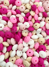Load image into Gallery viewer, 12mm Pink Theme Lentil Beads - Spacer Beads - Silicone Beads