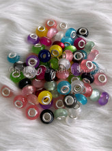 Load image into Gallery viewer, 10 Pcs 14mm - Translucent Round Spacer - Big Hole - Round Spacers - Metal Alloy Beads