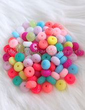 Load image into Gallery viewer, 10 Pcs 12mm - Neon Rondelle Spacer - Round Spacers - Metal Alloy Beads - Abacus