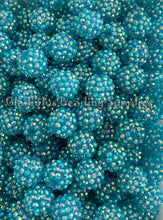 Load image into Gallery viewer, 16mm Blue Rhinestone Beads - Acrylic Beads - Bubblegum Beads - Chunky Beads