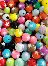 Load image into Gallery viewer, 16mm Mixed Star Beads - Acrylic Beads - Bubblegum Beads - Chunky Beads