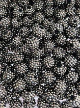 Load image into Gallery viewer, 16mm GunBlack Rhinestone Beads - Acrylic Beads - Bubblegum Beads - Chunky Beads