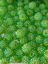 Load image into Gallery viewer, 16mm Pale Green Rhinestone Beads - Acrylic Beads - Bubblegum Beads - Chunky Beads