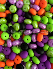 Load image into Gallery viewer, 14mm Halloween Abacus Mixed Colors - Opal/Solid Color Beads, Abacus Silicone Bead