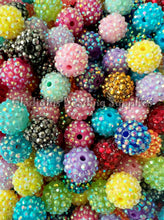 Load image into Gallery viewer, 16mm Mixed Rhinestone Beads - Acrylic Beads - Bubblegum Beads - Chunky Beads