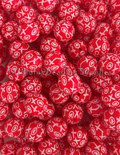 Load image into Gallery viewer, 15mm XOXO Colorful Print Silicone Bead, Loose Beads, Valentine's Day Beads
