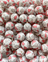 Load image into Gallery viewer, 15mm Christmas Tree Print Silicone Bead