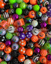 Load image into Gallery viewer, 16mm Halloween Mixed Print/Solid Beads - Random Assorted Acrylic Beads - Bubblegum Beads - Chunky Beads
