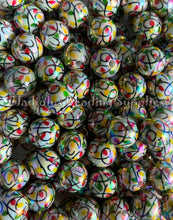 Load image into Gallery viewer, 16mm Christmas Light Print Beads - Acrylic Beads - Bubblegum Beads - Chunky Beads