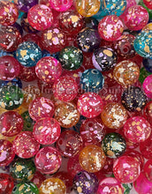 Load image into Gallery viewer, 16mm Dark Clear Splash Mixed Beads - Acrylic Beads - Bubblegum Beads - Chunky Beads