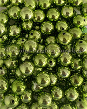 Load image into Gallery viewer, 16mm Apple Green UV Beads - Acrylic Beads - Bubblegum Beads - Chunky Beads