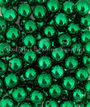 Load image into Gallery viewer, 16mm Dark Green UV Beads - Acrylic Beads - Bubblegum Beads - Chunky Beads
