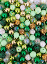 Load image into Gallery viewer, 16mm Mixed St Patrick Beads - Acrylic Beads - Bubblegum Beads - Chunky Beads