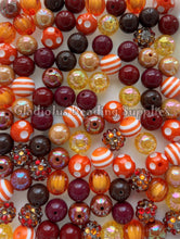 Load image into Gallery viewer, 100qty 12mm Fall #3 Mixed Beads - Acrylic Mixed Beads - Bubblegum Beads - Chunky Beads