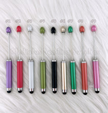 Load image into Gallery viewer, Beadable Stylus Plastic Pen - Touchscreen Pen - Blank Plastic Pen