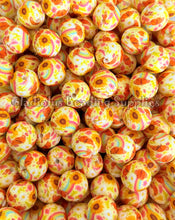 Load image into Gallery viewer, 15mm Sunflower Print Silicone Bead, Loose Beads