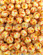 Load image into Gallery viewer, 15mm Sunflower Print Silicone Bead, Loose Beads