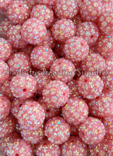Load image into Gallery viewer, 20mm Pink Star Rhinestone Beads - Acrylic Beads - Bubblegum Beads - Chunky Beads