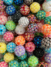 Load image into Gallery viewer, 20mm Mixed Star Rhinestone Beads - Acrylic Beads - Bubblegum Beads - Chunky Beads