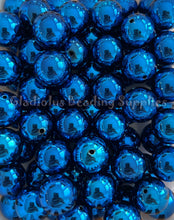 Load image into Gallery viewer, 20mm Blue UV Beads - Shiny Beads - Acrylic Beads - Bubblegum Beads - Chunky Beads