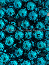Load image into Gallery viewer, 20mm Aqua UV Beads - Shiny Beads - Acrylic Beads - Bubblegum Beads - Chunky Beads