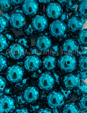 Load image into Gallery viewer, 20mm Aqua UV Beads - Shiny Beads - Acrylic Beads - Bubblegum Beads - Chunky Beads
