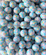 Load image into Gallery viewer, 15mm Easter Colorful Print Silicone Bead, Loose Beads, Bunny Beads