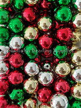 Load image into Gallery viewer, 20mm Merry Christmas Mixed UV Beads - Shiny Beads - Acrylic Beads - Bubblegum Beads - Chunky Beads (Copy)
