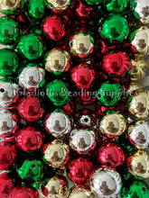 Load image into Gallery viewer, 20mm Merry Christmas Mixed UV Beads - Shiny Beads - Acrylic Beads - Bubblegum Beads - Chunky Beads (Copy)