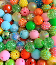 Load image into Gallery viewer, 16mm Pastel Mixed Beads - Random Assorted Acrylic Beads - Bubblegum Beads - Chunky Beads