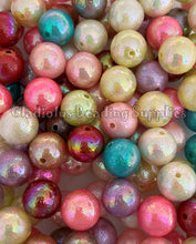 Load image into Gallery viewer, 16mm Crinkle Foil Mixed Beads - Acrylic Beads - Bubblegum Beads - Chunky Beads