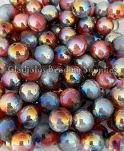 Load image into Gallery viewer, 16mm Red/Black UV Beads - Acrylic Beads - Bubblegum Beads - Chunky Beads