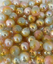 Load image into Gallery viewer, 16mm Yellowish UV Beads - Acrylic Beads - Bubblegum Beads - Chunky Beads