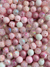 Load image into Gallery viewer, 16mm Pink Mixed Beads - Random Assorted Acrylic Beads - Bubblegum Beads - Chunky Beads