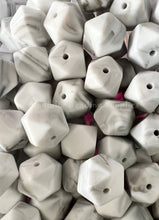 Load image into Gallery viewer, 10 Qty 14mm Hexagon Silicone Bead, Teething Beads, BPA Free, Loose Beads.