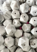 Load image into Gallery viewer, 10 Qty 17mm Hexagon Silicone Bead, Teething Beads, BPA Free, Loose Beads.