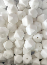 Load image into Gallery viewer, 10 Qty 17mm Hexagon Silicone Bead, Teething Beads, BPA Free, Loose Beads.