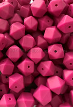 Load image into Gallery viewer, 10 Qty 17mm Hexagon Silicone Bead, Teething Beads, BPA Free, Loose Beads.