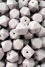 Load image into Gallery viewer, 10 Qty 17mm Hexagon Silicone Bead, Teething Beads, BPA Free, Loose Beads.