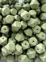 Load image into Gallery viewer, 10 Qty 14mm Hexagon Silicone Bead, Teething Beads, BPA Free, Loose Beads.